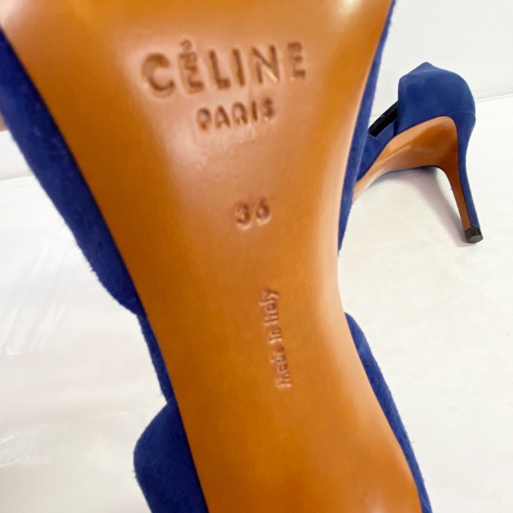 Celine Blue Suede Pointed Pump/Heels (36) - Picture 10 of 11